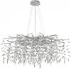 4970/12 Подвесная люстра Odeon Light Delica 4970/12 HALL матов.серебристый/алюмин./хрусталь G9 12*40W (220V, на тросе, лепестки, ветки)