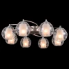 75089/8C NICKEL, CHROME Люстра потолочная Natali Kovaltseva Twin, 8 плафонов, никель с хромом, белый с прозрачным