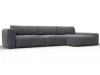 131217 Диван угловой Лига-066 НПБ Лонг угол правый (ЛДСП,Фанера,Брус,Велюр/Темно-серый) Лига Диванов 131217