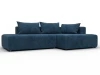 134826 Диван угловой Лига-103 НПБ угол правый (ДСП,Брус,Фанера,Велюр/Синий) Лига Диванов 134826