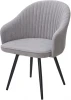 670M05780 Стул AVIOR, 360 град. поворот. B22 Серый, велюр / черный каркас, М-City