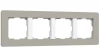 W0043067 Рамка на 4 поста (дымчатый/белый, soft-touch) Werkel W0043067 (a067264)
