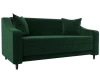 129765 Диван прямой Лига-071 (ЛДСП,Брус,Фанера/Дерево/Велюр/Зеленый) Лига Диванов 129765