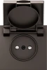 DS43453 Накладка для розетки без заземления, с крышкой, 16A 250 В~, мокко IP44 Donel S08 DS43453