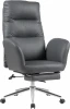 УТ000040807 Кресло руководителя TopChairs Solid с оттоманкой серый арт.УТ000040807