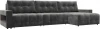 128971 Диван угловой с полками Лига-053 НПБ Лонг Лига Диванов (Велюр) арт.128971