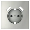 VLS000905 Накладка для розетки с заземлением и защитными шторками, с USB A+A Voltum S70 VLS000905 (сталь)