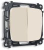 MO323010 Комплект механизма Ambrella Volt 2-клавишного выключателя OMEGA MO323010 Бежевый матовый QUANT