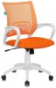 CH-W695N/OR/TW-96-1 Кресло Бюрократ CH-W695N оранжевый TW-38-3 TW-96-1 сетка/ткань крестовина пластик пластик белый