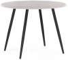 507220 Деревянный стол Notta Абилин 100х76 мрамор светло-серый / черный матовый 507220