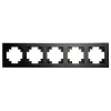 50028 Рамка на 5 постов (черный) Stekker Катрин 50028
