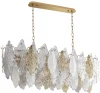 5052/14 Подвесная люстра Odeon Light Lace 5052/14 золото/белый/прозрачный/металл/стекло/фарфор/металл E14 14*40W (220V, на цепи, лепестки)