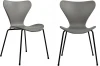 FR 0422P Комплект из 2-х стульев Bradex Home Seven Style серый с черными ножками (FR 0422P)
