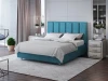 1909197 PROxSON Кровать Routa без основания (Ткань: Велюр Лофти Лазурь) 80x190