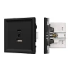 054536 Механизм USB розетки SCT-TENDO-MUAC-SFPL-BK (5V, 3A, QC3) (Arlight, Матовый черный) 054536