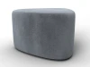 132365 Пуф 004 (ДСП,Фанера/Пластик/Велюр/Серый) Лига Диванов 132365