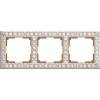 WL07-Frame-03 Рамка на 3 поста Werkel Antik, белое золото