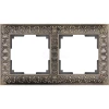 WL07-Frame-02 Рамка на 2 поста Werkel Antik, бронза
