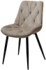 628M04267 Стул OZZY G062-37 светло-серый, велюр / черный каркас M-City 628M04267