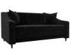 129768 Диван прямой Лига-071 (ЛДСП,Брус,Фанера/Дерево/Велюр/Черный) Лига Диванов 129768