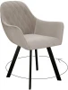 00-00062352 Стул 240 поворотный, Z128 бежевый, ножки черные Dikline 00-00062352