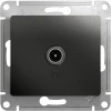 GSL000792 ТВ-розетка встраиваемая проходная (антрацит) Systeme Electric Glossa GSL000792