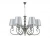 1206/C nickel Подвесная люстра с вставками из прозрачного хрусталя Newport 1200 1206/C nickel (220V, на цепи)