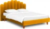 577082 Кровать Queen II Sharlotta L 1600 ОГОГО (арт.577082), (Ткань/Желтый)