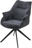 626M05496 Стул OVE 360 град. поворот. RAVEN18 Серый, ткань / Черный, ®DISAUR