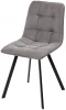 461MC04647 Стул CHILLI-Q SQUARE светло-серый #26, велюр / черный каркас, 4 шт./1 к
