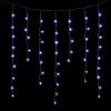 LL168BLW-1-2B Гирлянда Бахрома 3,2 x 0,9 м Синяя с Мерцанием Белого Диода 220В, 168 LED, Провод Черный Каучук, IP65