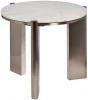 57EL-10083 57EL-10083 Стол журнальный натур.белый мрамор Cass White d 57*50см Garda Decor
