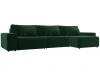 129862 Диван угловой Лига-074 угол универсальный (ДСП/Пластик/Велюр/Зеленый) Лига Диванов 129862
