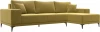 122403 Диван угловой Льюес правый (Желтый/Микровельвет) Лига Диванов арт.122403