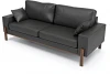 211070 Диван Arsko прямой Хангель экокожа черная