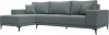 124724L Диван угловой Льюес левый (Серый/Рогожка) Лига Диванов арт.124724L