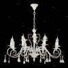 11372/8C IVORY GOLD CER Люстра подвесная Natali Kovaltseva Jennifer, 8 ламп, слоновая кость с золотом, прозрачный