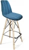 6683082101 Стул барный SHT-ST29-C1/S80 морская глубина глубина/прозр.лак/черный муар Sheffilton 6683082101