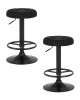 LM-5008-N_B-M_V-MJ9-101 Набор 2 шт табурет барный DOBRIN BRUNO BLACK (черный велюр (MJ9-101))