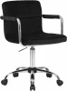 9400-LM TERRY, цвет сиденья черный велюр (MJ9-101), цвет основания хромированная сталь Офисное кресло для персонала TERRY (черный велюр (MJ9-101))