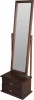 000347 Зеркало с тумбой Селена средне-коричневый 151 см х 46 см Mebelik арт.000347