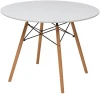 DAISY100WHBCHW Обеденный стол M-City DAISY D100 белый/массив бука (SNOWDROP)