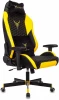 KNIGHT NEON YELLOW Кресло игровое Knight Neon черный/желтый соты эко.кожа с подголов. крестовина металл