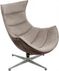 FR 1049 Кресло Bradexhome LOBSTER CHAIR латте искусственная замша, коричневый