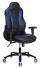 VIKING-3/BL+BLUE Кресло игровое Бюрократ VIKING-3 черный/синий искусственная кожа крестовина