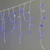 LL120BLW-8-2B Гирлянда Бахрома 3,1 x 0,5 м синяя с мерцанием белого диода 220В, 120 LED, провод белый Laitcom LL120BLW-8-2B