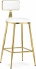 15677 Барный стул Woodville Persi white / gold (Экокожа) арт.15677