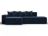 129822L Диван угловой Лига-079 угол левый (ДСП/Пластик/Велюр/Синий) Лига Диванов 129822L