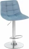 5017-LM TAILOR, цвет сиденья пудрово-голубой велюр (MJ9-74), цвет основания хром Стул барный TAILOR (пудрово-голубой велюр (MJ9-74))