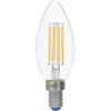LED-C35-5W/WW/E14/CL/DIM GLA01TR картон Лампочка светодиодная свеча прозрачная E14 5W 3000K Uniel LED-C35-5W/WW/E14/CL/DIM GLA01TR